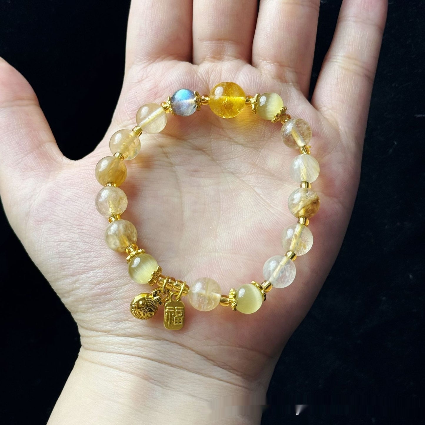 Sunstone Aquamarine Bracelet