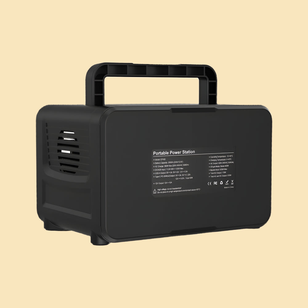 ECO PLAY N089 - 400W Portable Power Station, Black