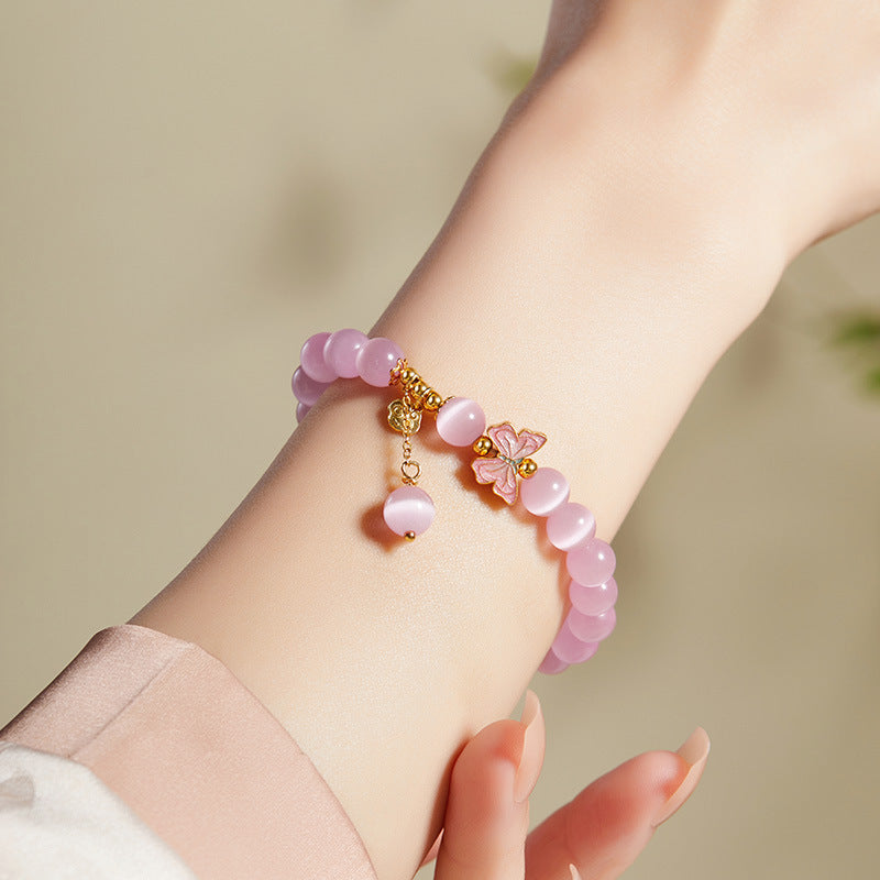 Pink Cat Eye Bracelet