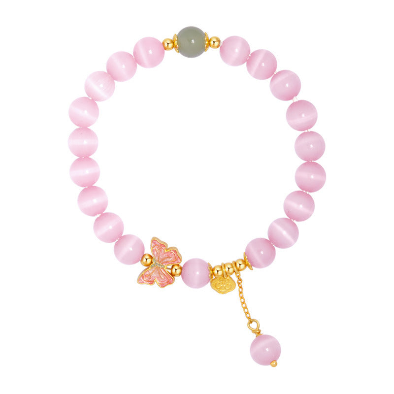Pink Cat Eye Bracelet