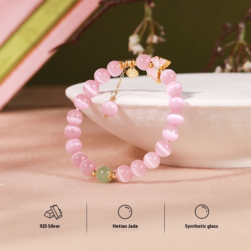 Pink Cat Eye Bracelet