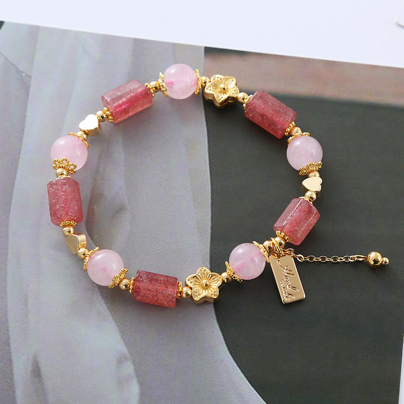 Strawberry Crystal Sweet Bracelet