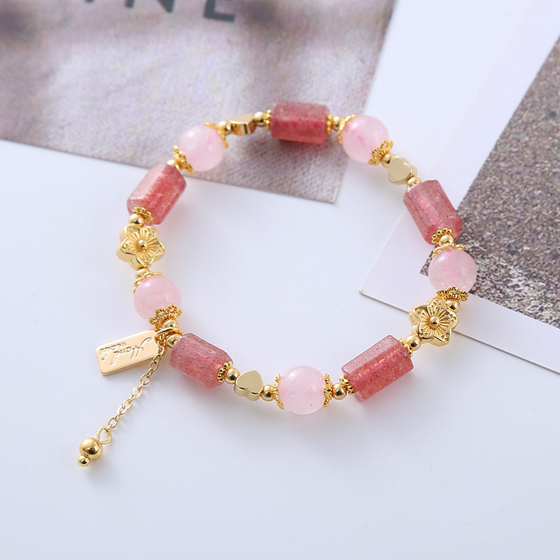 Strawberry Crystal Sweet Bracelet
