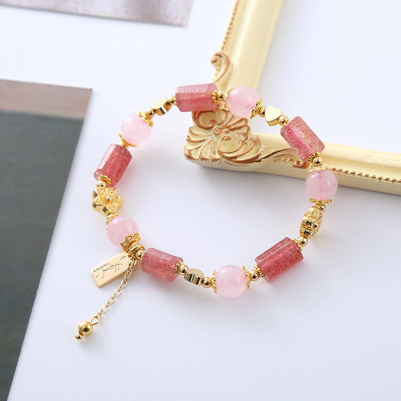 Strawberry Crystal Sweet Bracelet