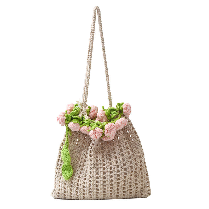 Summer Rose Woven Bag