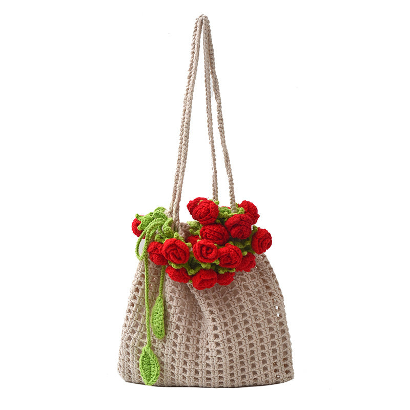 Summer Rose Woven Bag
