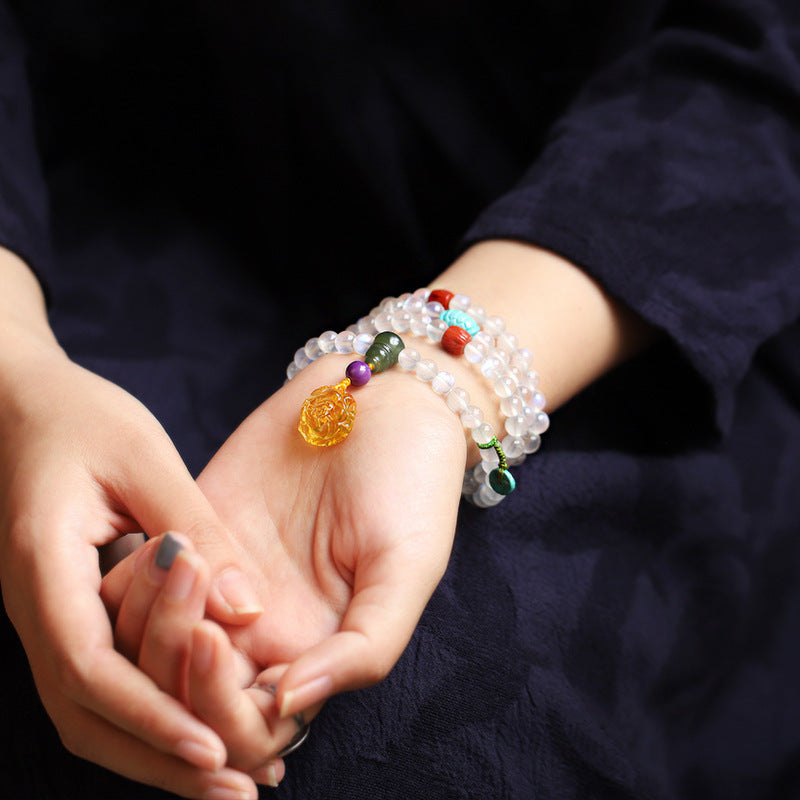 Moonstone Beeswax Bracelet
