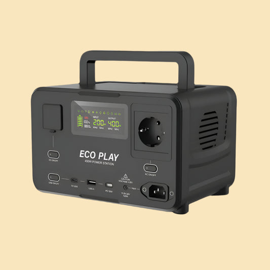 ECO PLAY N089 - 400W Portable Power Station, Black