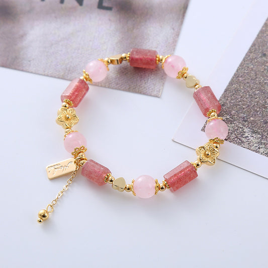 Strawberry Crystal Sweet Bracelet