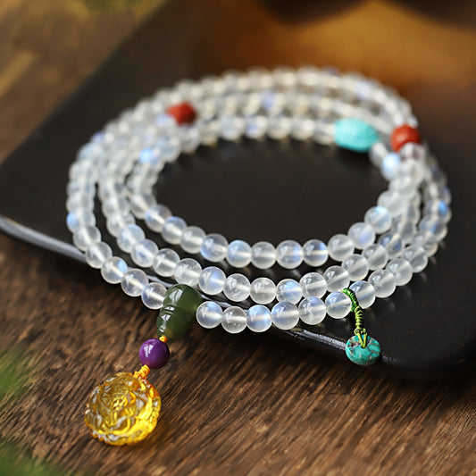 Moonstone Beeswax Bracelet