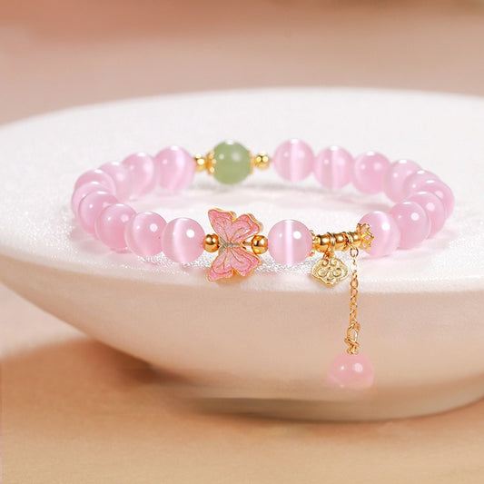 Pink Cat Eye Bracelet